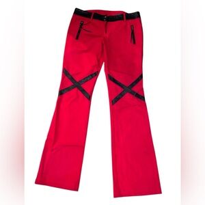 Y2K Boaz leather trim pants